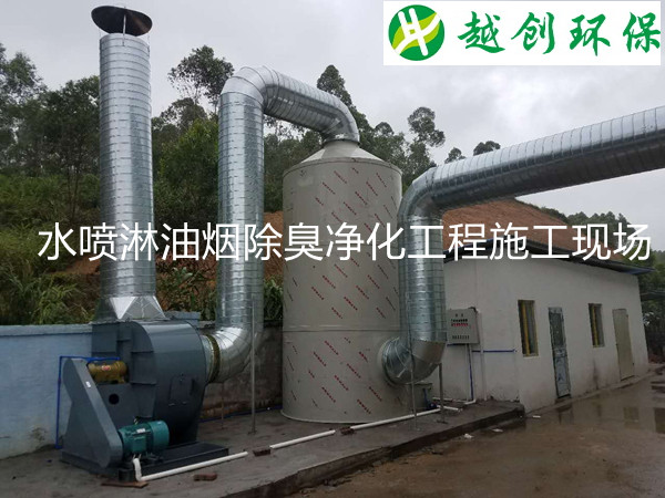 水噴淋油煙除臭凈化工程施工現(xiàn)場(chǎng).jpg